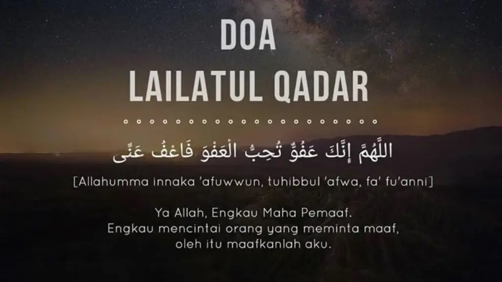 Doa Malam Lailatul Qadar